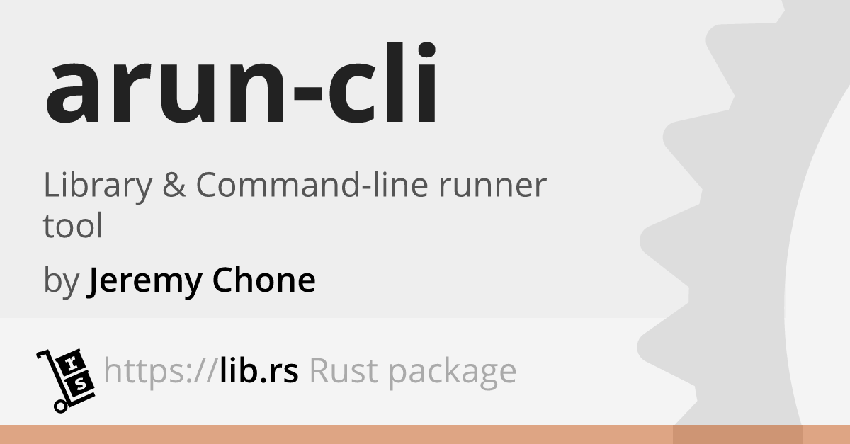 Arun Cli Command Line Utility In Rust Lib Rs