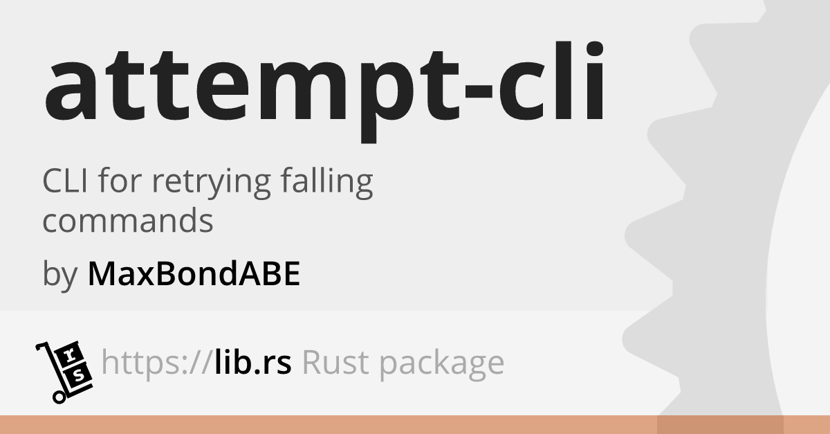 Attempt Cli 0 1 0 Not Recommended Lib Rs