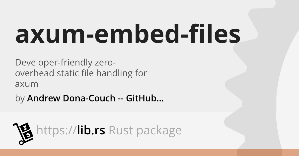 Axum Embed Files Rust Filesystem Library Lib Rs