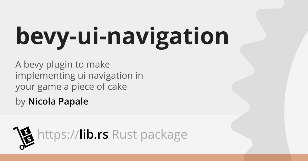 Bevy Ui Navigation Rust Game Dev Lib Rs