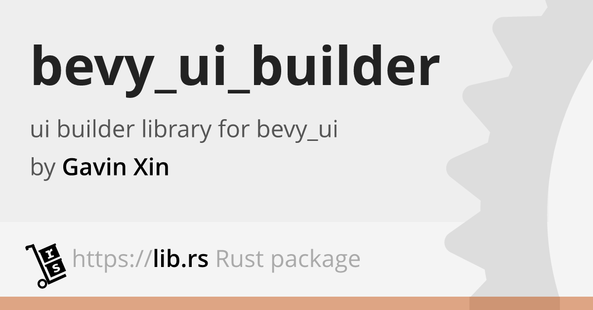 Bevy Ui Builder Rust Game Dev Lib Rs