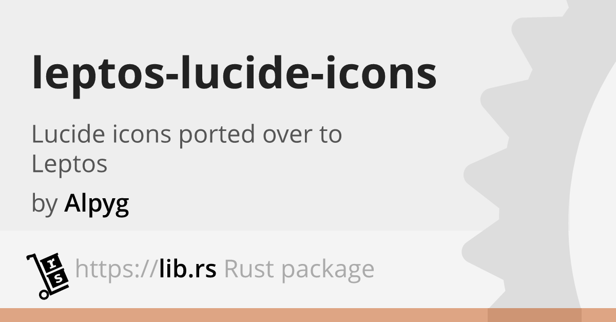 Leptos Lucide Icons Rust Library Lib Rs