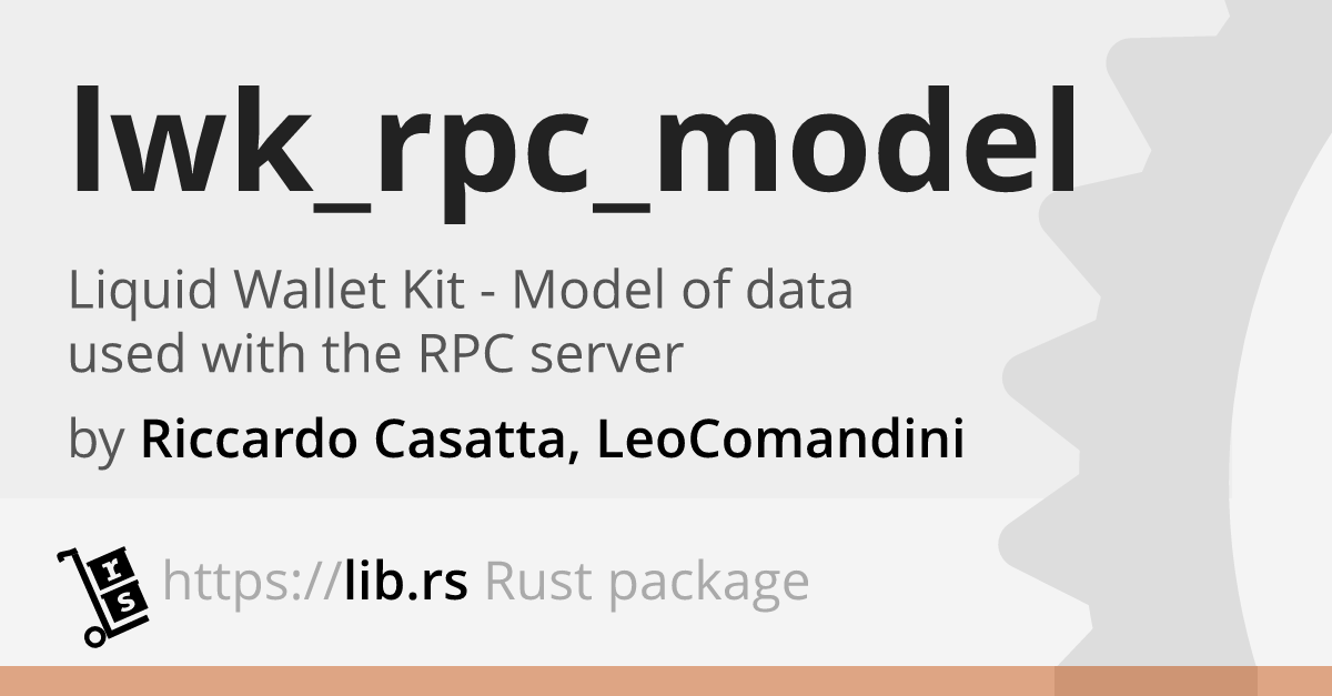 Lwk Rpc Model Unregulated Finances In Rust Lib Rs