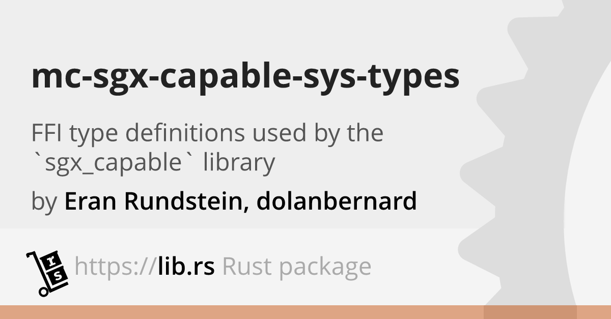 Mc Sgx Capable Sys Types System Library Interface For Rust Lib Rs
