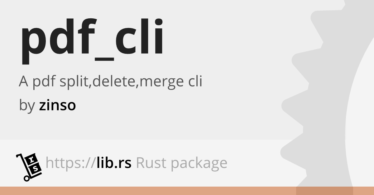 Pdf Cli Command Line Utility In Rust Lib Rs