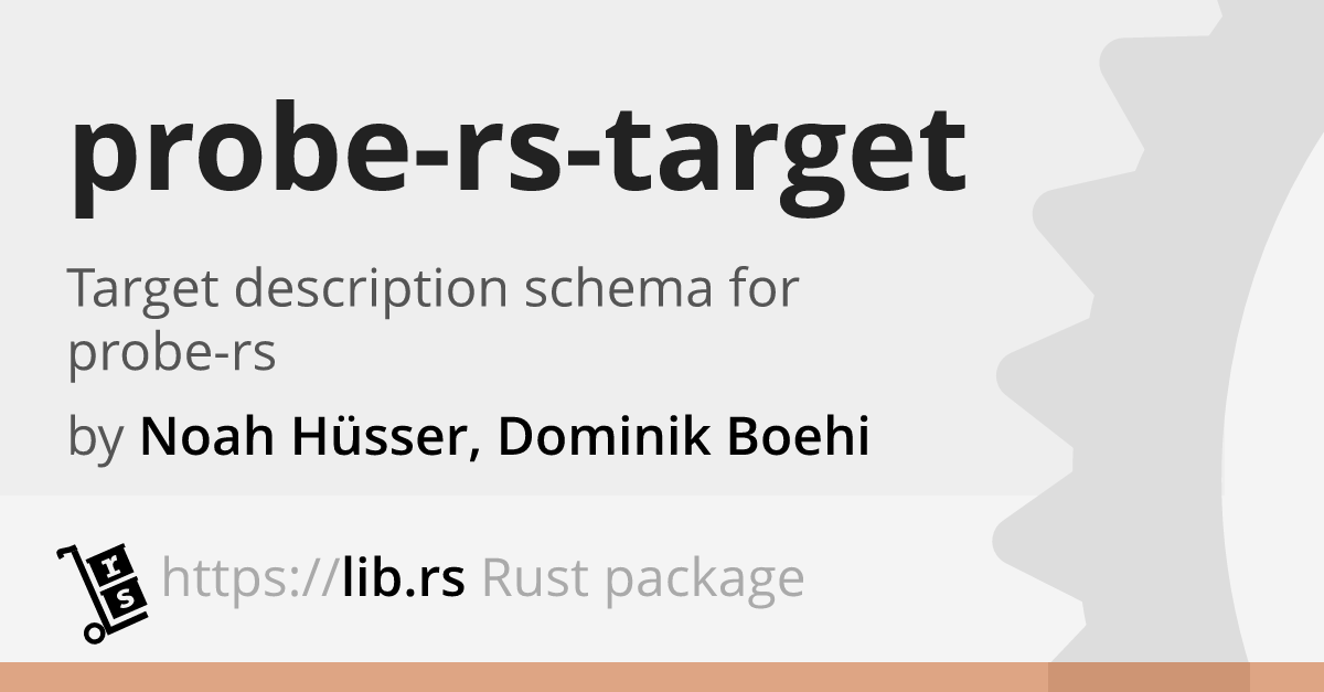 Probe Rs Target Embedded Dev In Rust Lib Rs