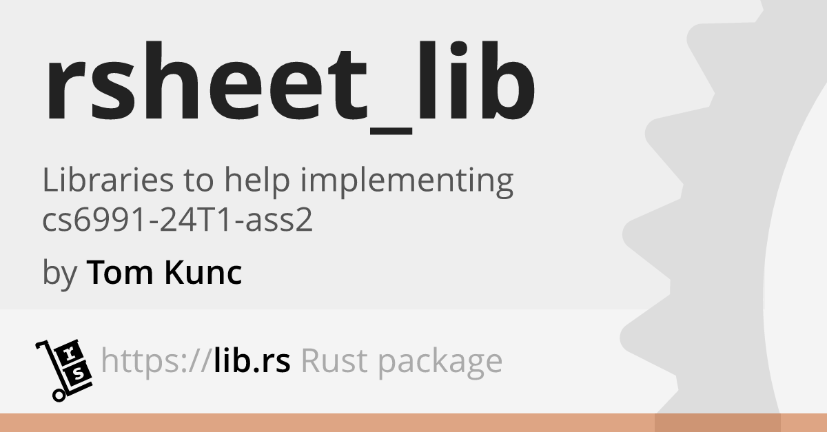 Rsheet Lib Rust Library Lib Rs