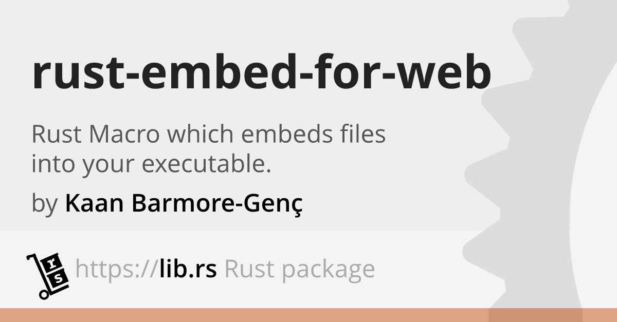 Rust Embed For Web Rust Web Dev Library Lib Rs