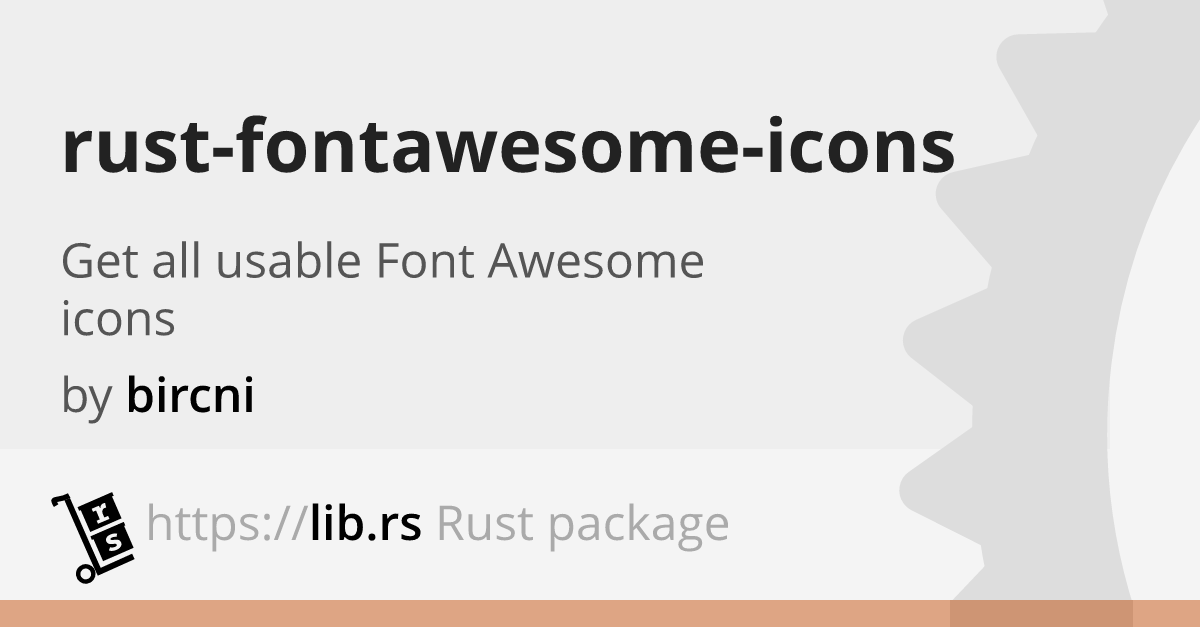 Rust Fontawesome Icons Rust Library Lib Rs