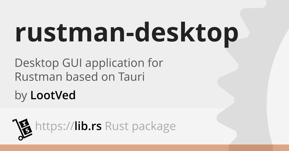 Rustman Desktop Not Recommended Lib Rs