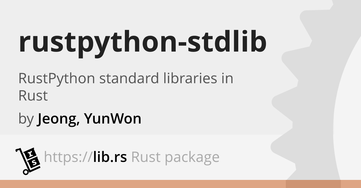 Rustpython Stdlib Webassembly In Rust Lib Rs