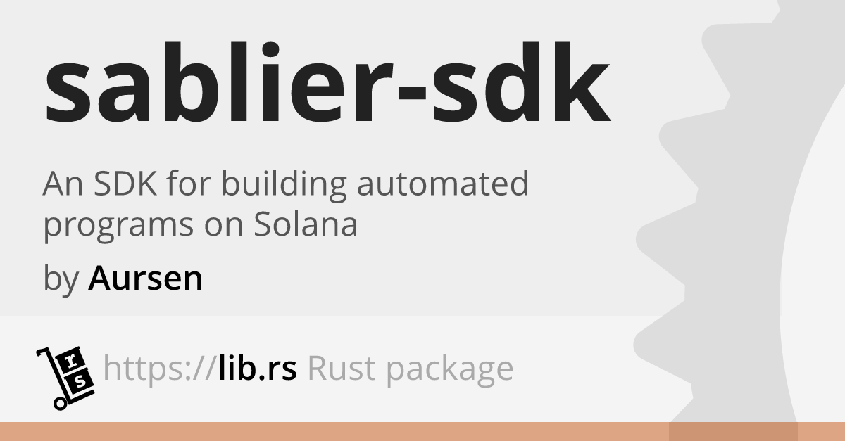Sablier Sdk Unregulated Finances In Rust Lib Rs