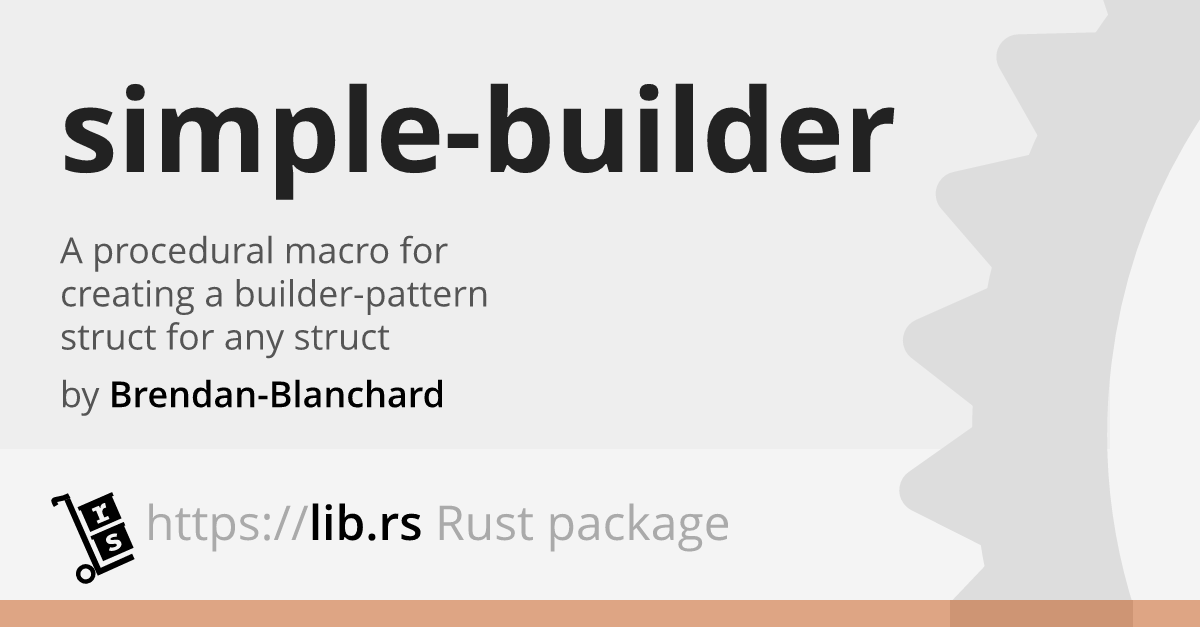 Simple Builder Rust Library Lib Rs