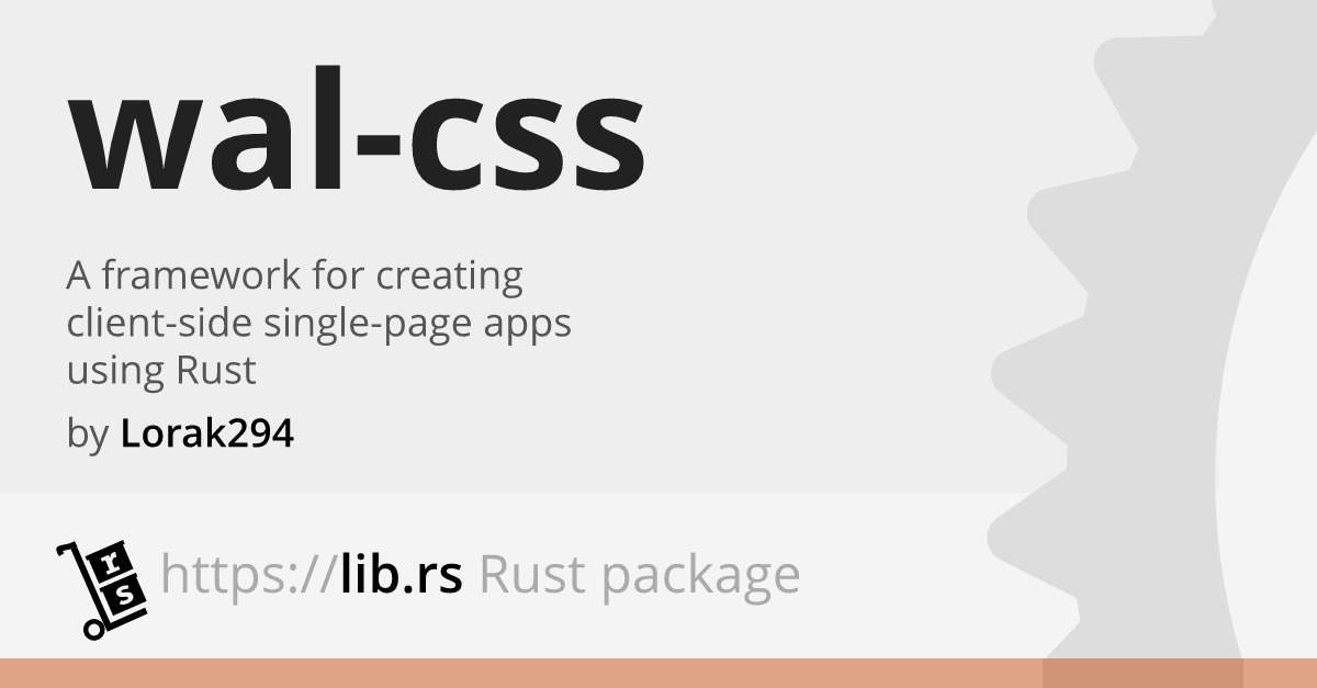 Wal Css WebAssembly In Rust Lib Rs
