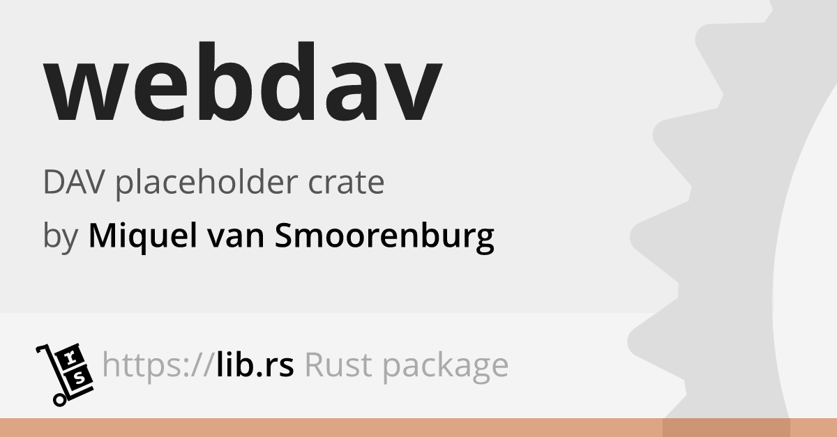 Webdav Rust Web Dev Library Lib Rs