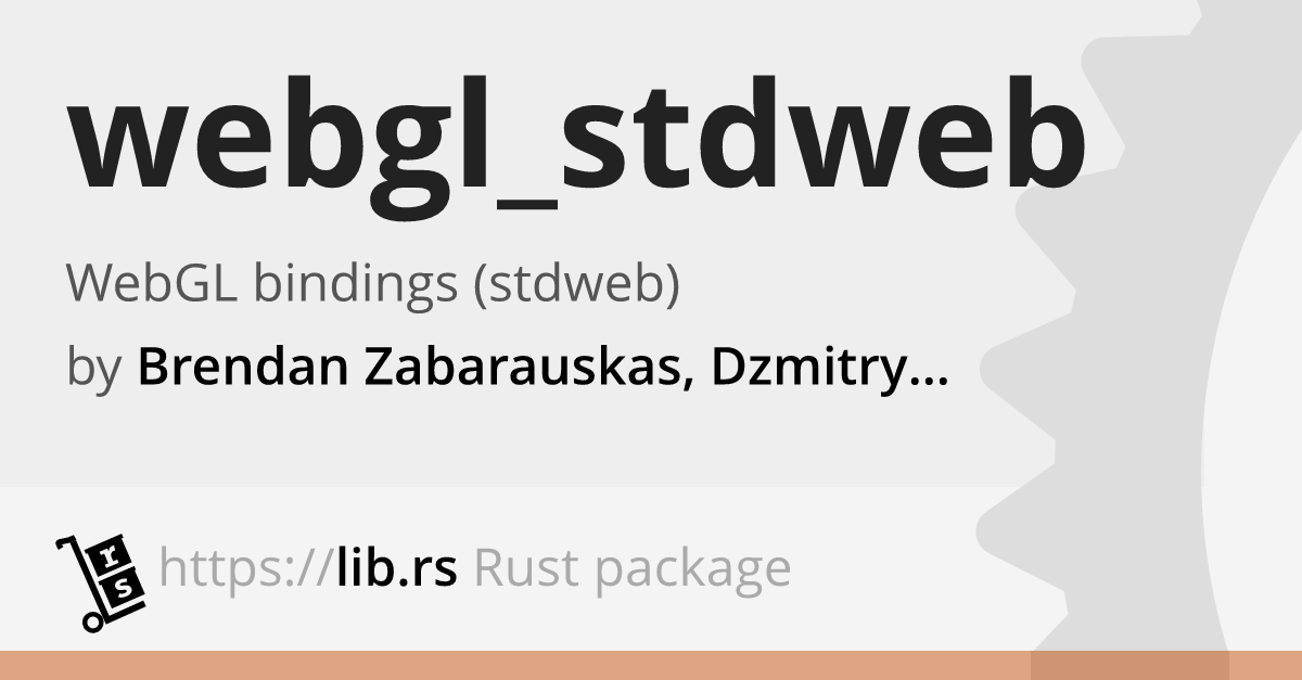 Webgl Stdweb Rust Gfx Library Lib Rs