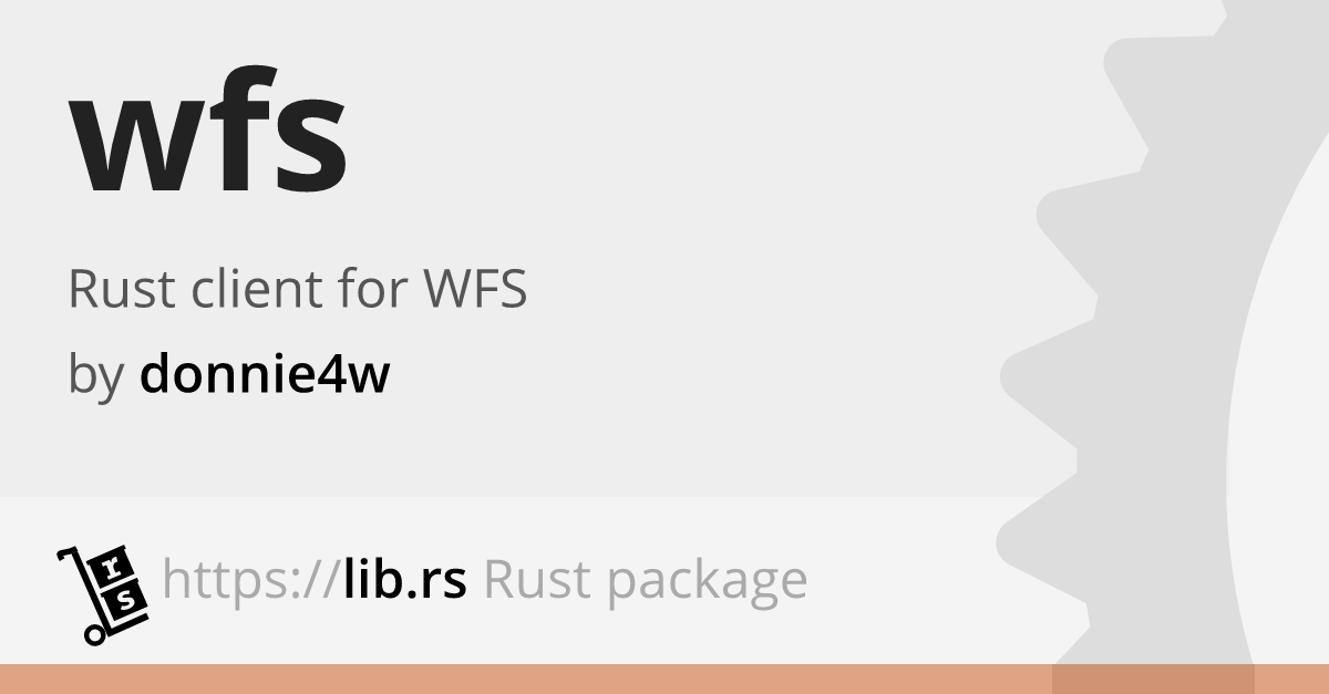 Wfs Rust Filesystem Library Lib Rs