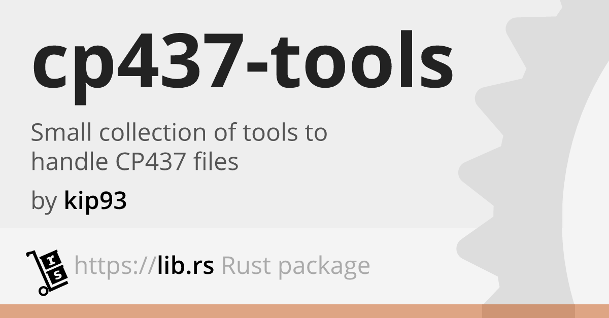 cp437-tools — command-line utility in Rust // Lib.rs