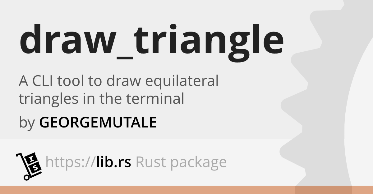 Draw Triangle Command Line Utility In Rust Lib Rs