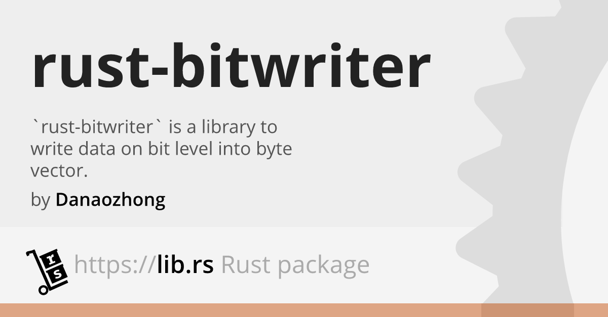 rust-bitwriter — Rust library // Lib.rs