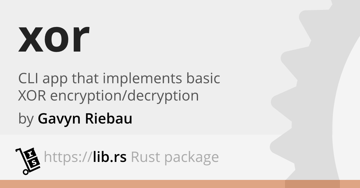 XOR Rust application Lib.rs