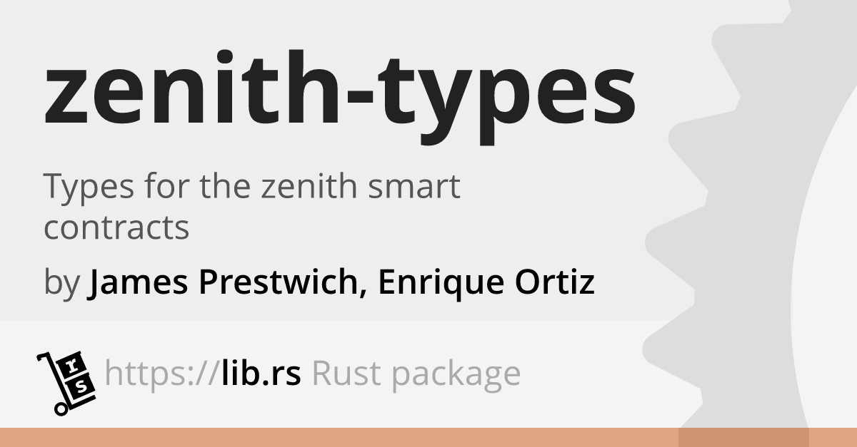 zenith types unregulated finances in Rust Lib rs